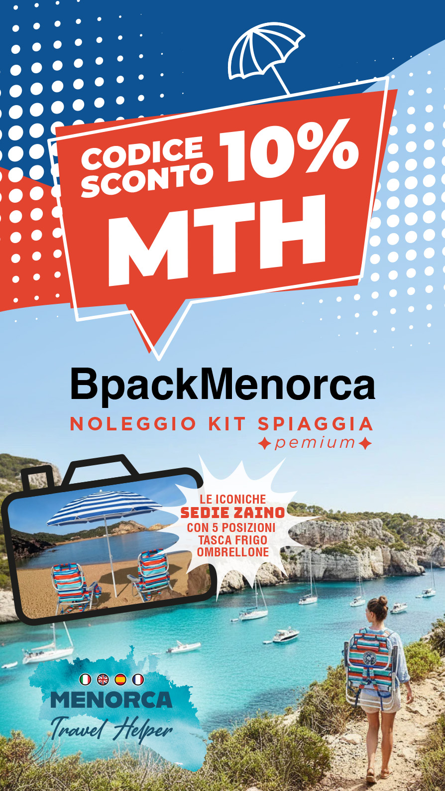 bPack Menorca - Noleggio pack da spiaggia premium